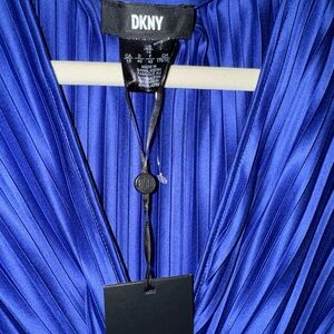 DKNY Royal Blue Pleated Dresss, Size 10, NWT